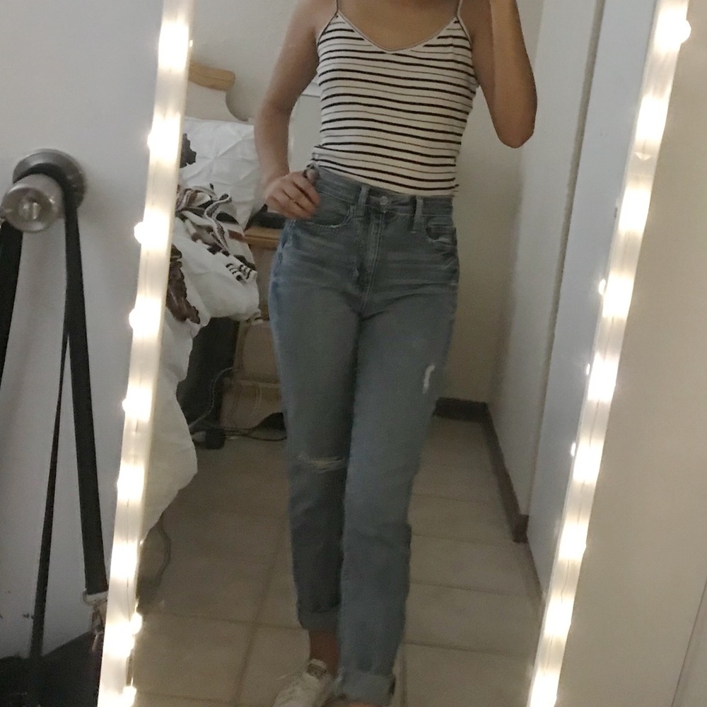 White and black Crop top